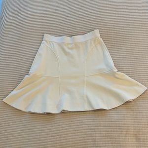 Rebecca Taylor White Stitched Mini Skirt